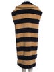 Max Mara Alpaca Striped Faux Fur Coat