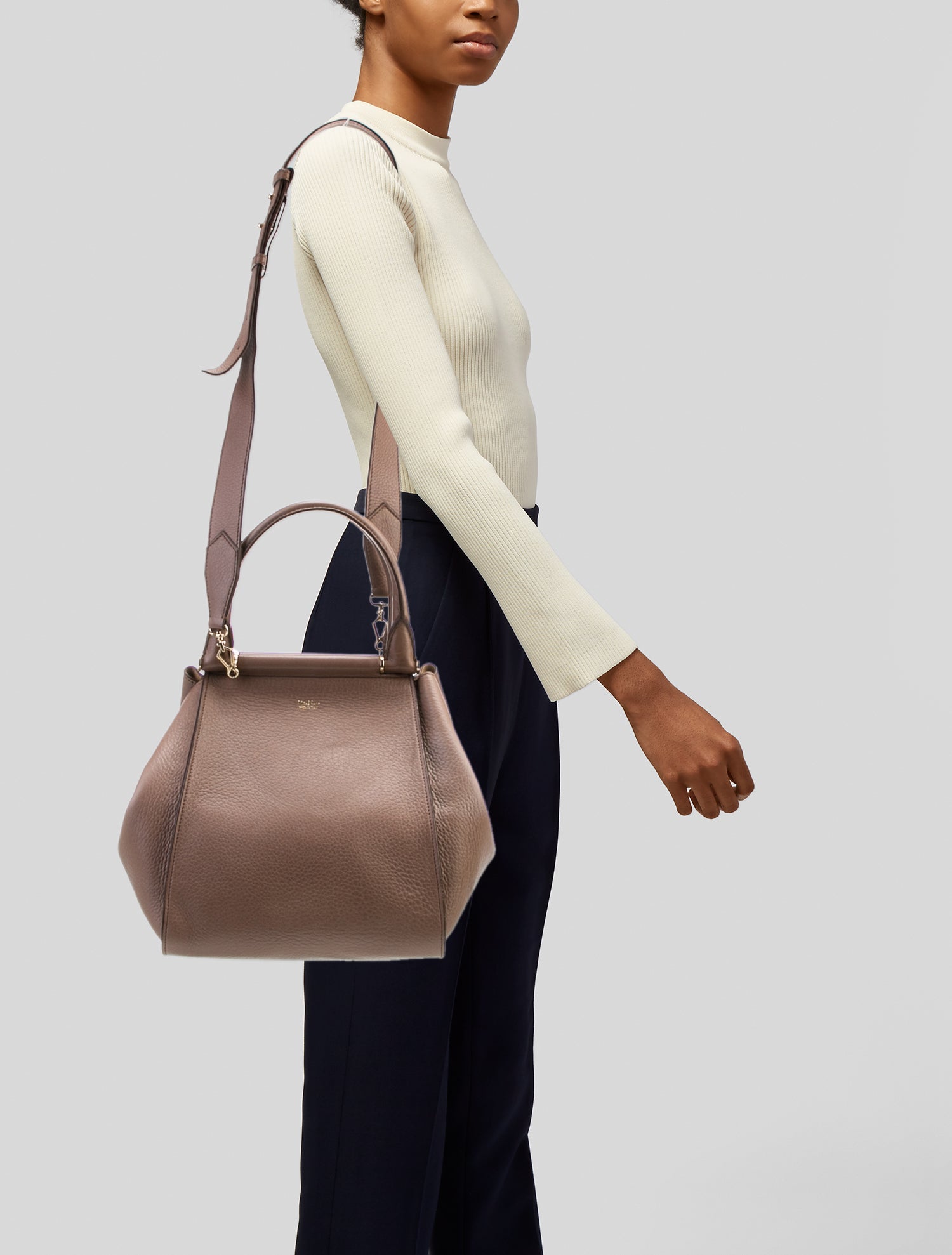 Max Mara Leather Top Handle Bag