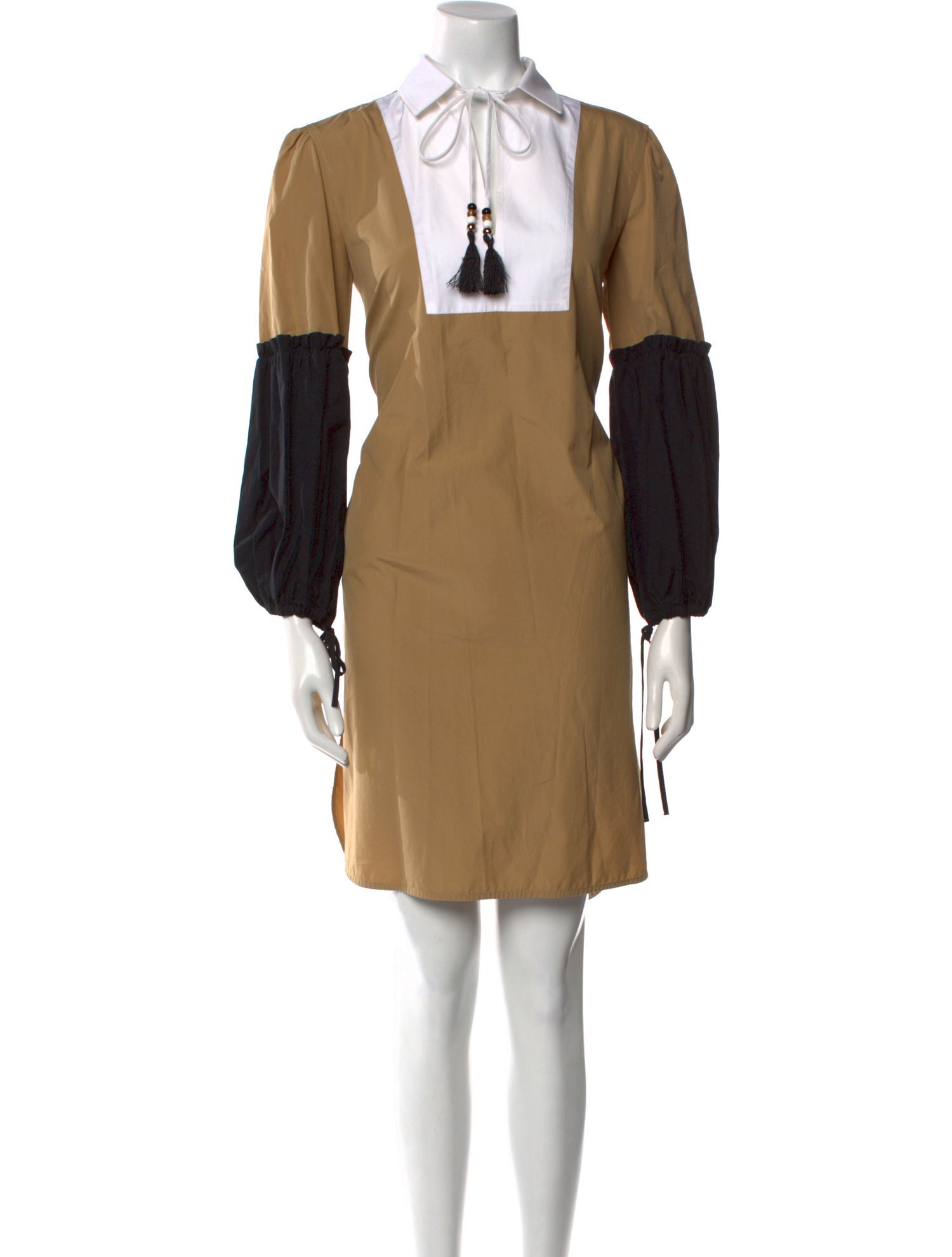 Max Mara Colorblock Pattern Knee-Length Dress