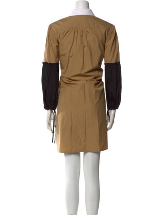 Max Mara Colorblock Pattern Knee-Length Dress