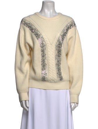 Max Mara Colorblock Pattern Scoop Neck Sweater