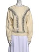 Max Mara Colorblock Pattern Scoop Neck Sweater
