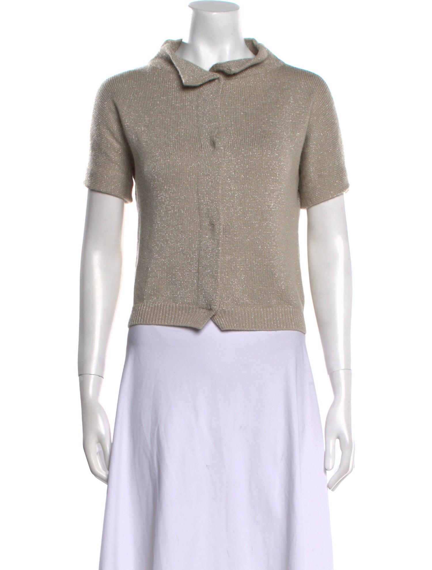 Max Mara Wool Cowl Neck Crop Top