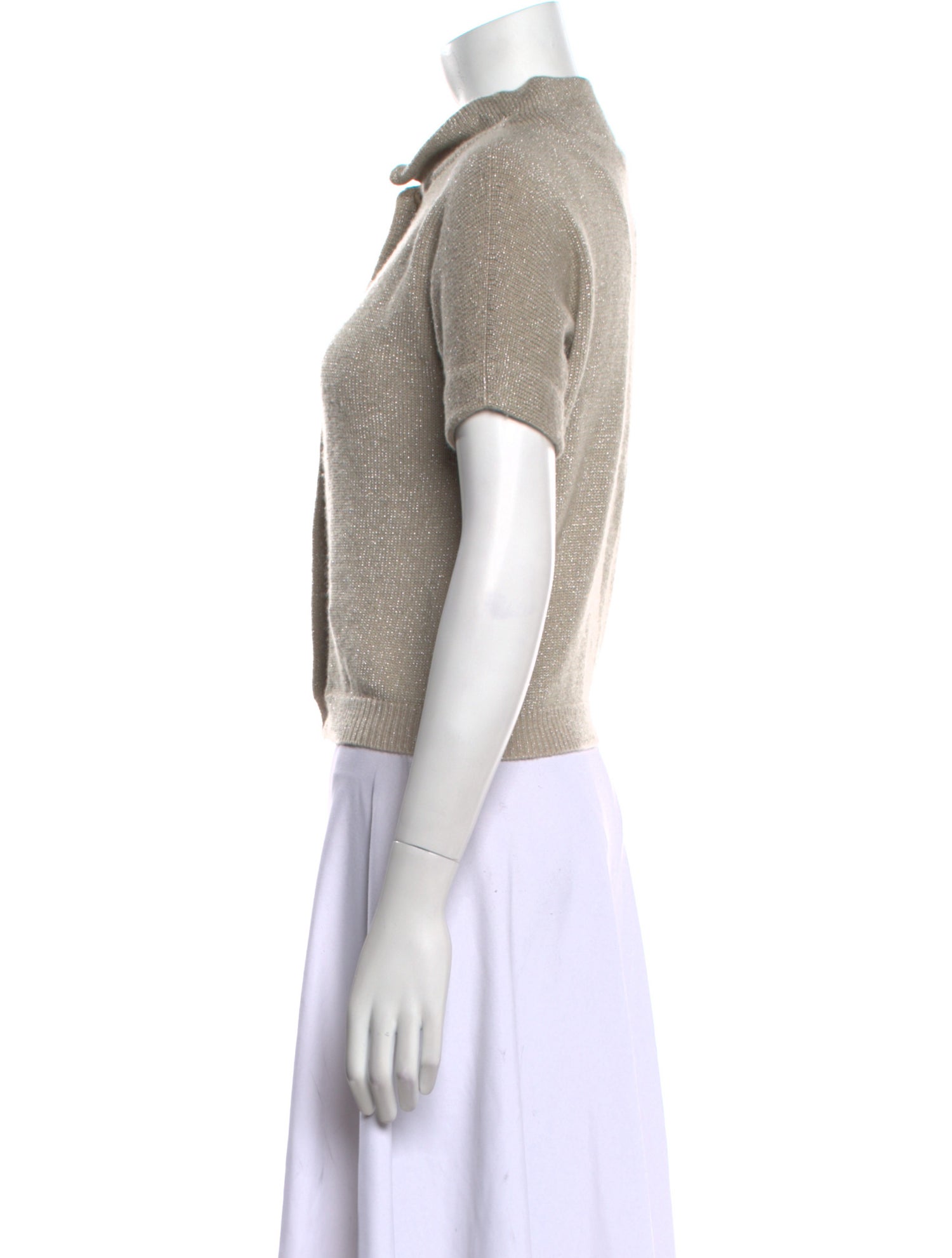 Max Mara Wool Cowl Neck Crop Top