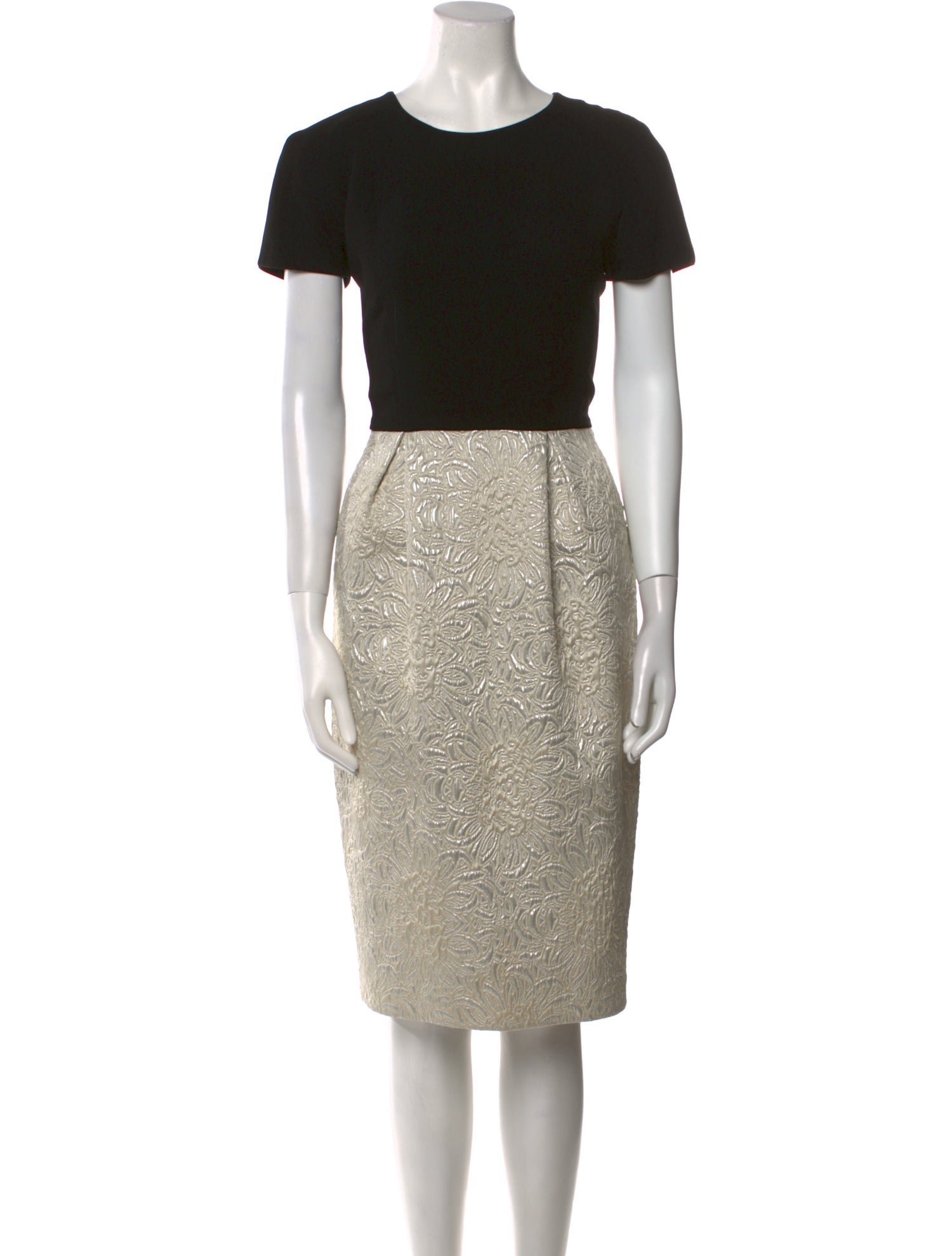 Max Mara Crew Neck Midi Length Dress