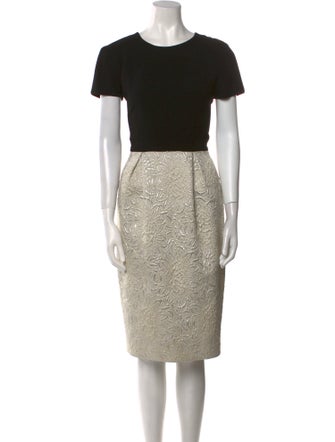 Max Mara Crew Neck Midi Length Dress