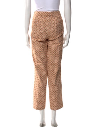 Max Mara Plaid Print Straight Leg Pants