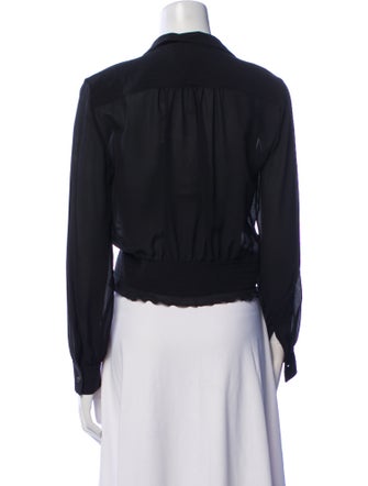 Max Mara Silk V-Neck Crop Top