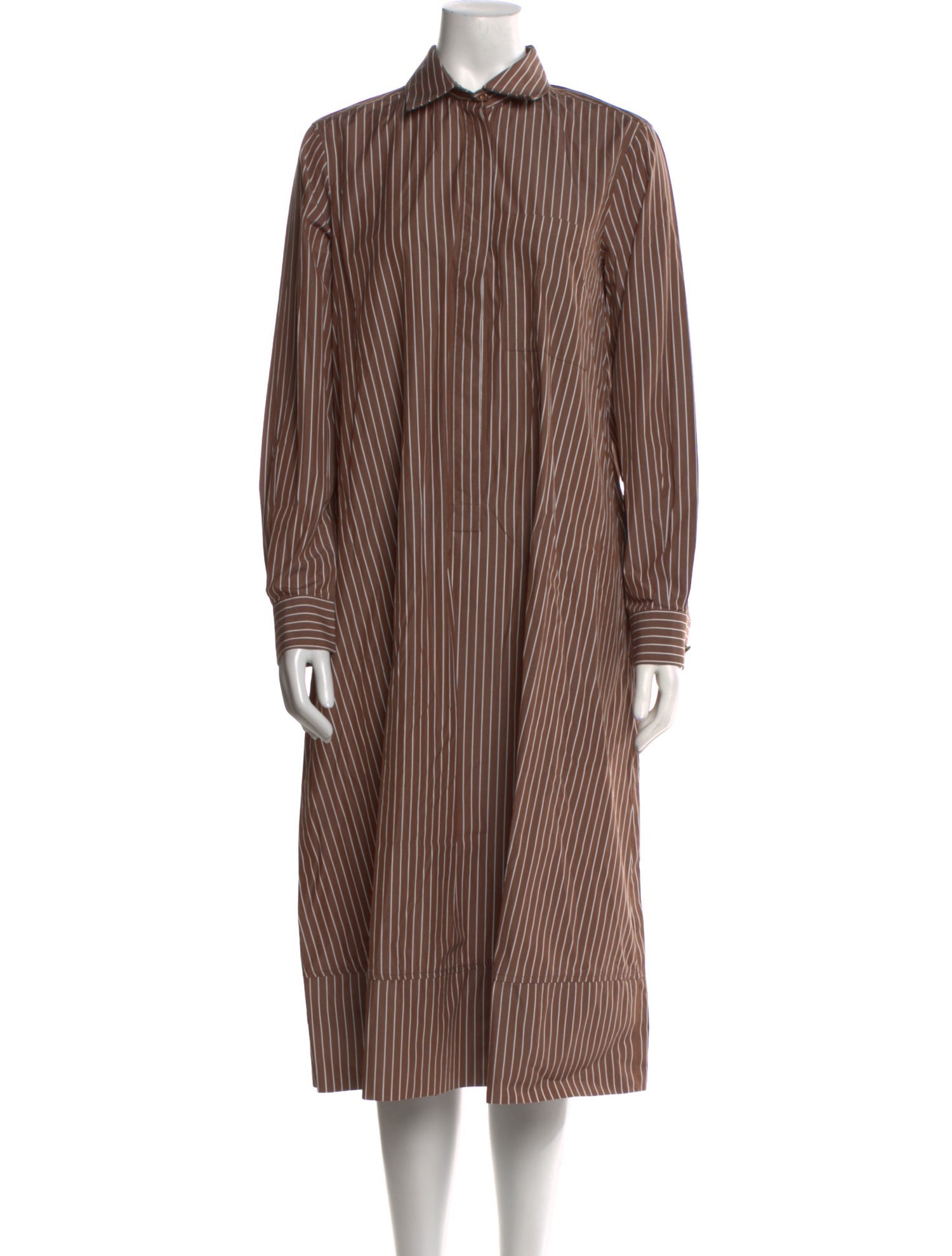 Max Mara Striped Midi Length Dress