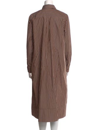 Max Mara Striped Midi Length Dress