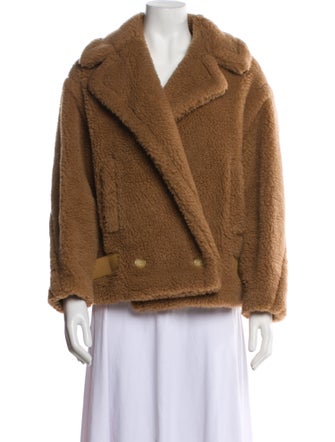Max Mara Camel Hair Faux Fur Coat