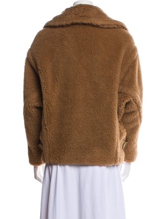 Max Mara Camel Hair Faux Fur Coat
