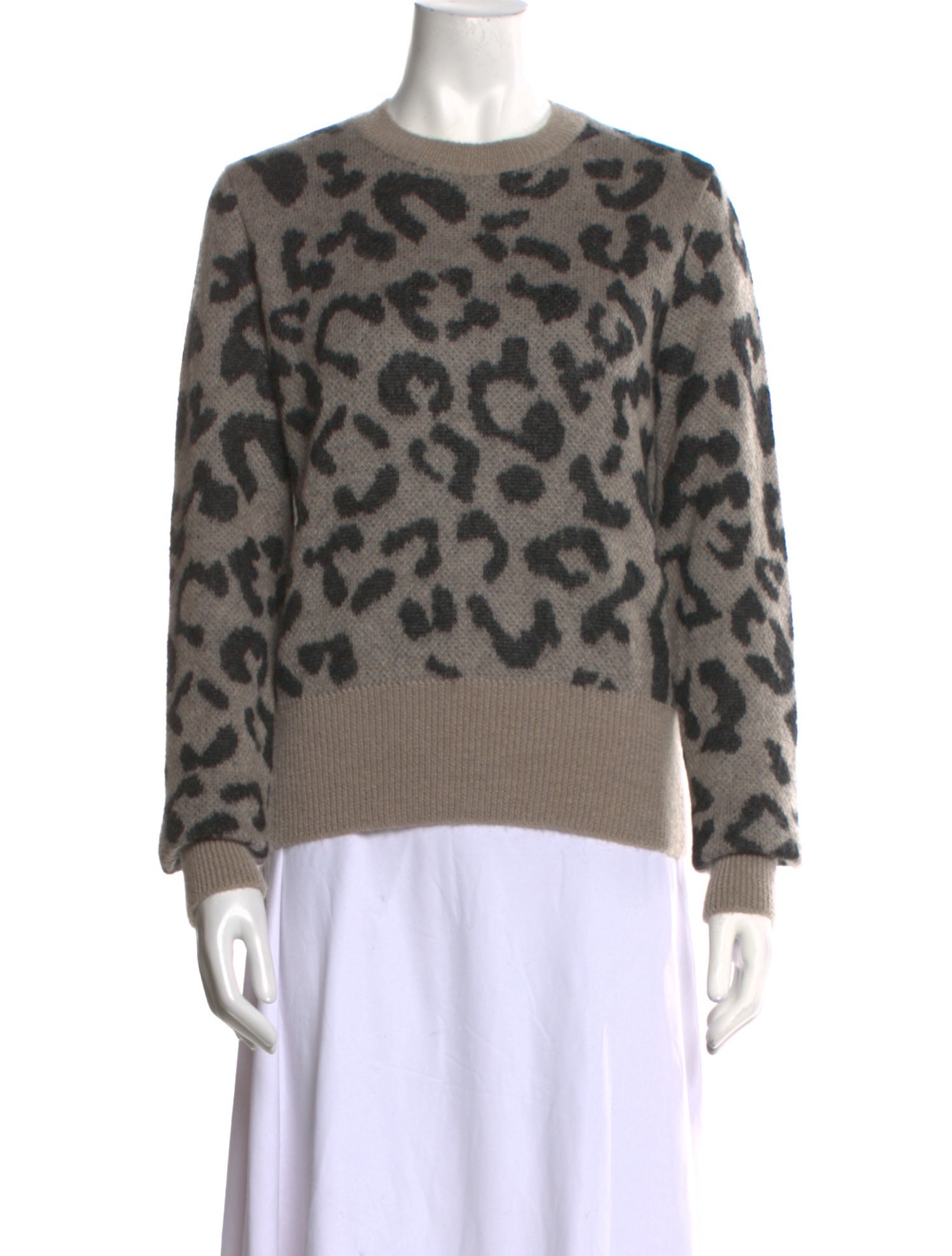 Max Mara Animal Print Crew Neck Sweater w/ Tags