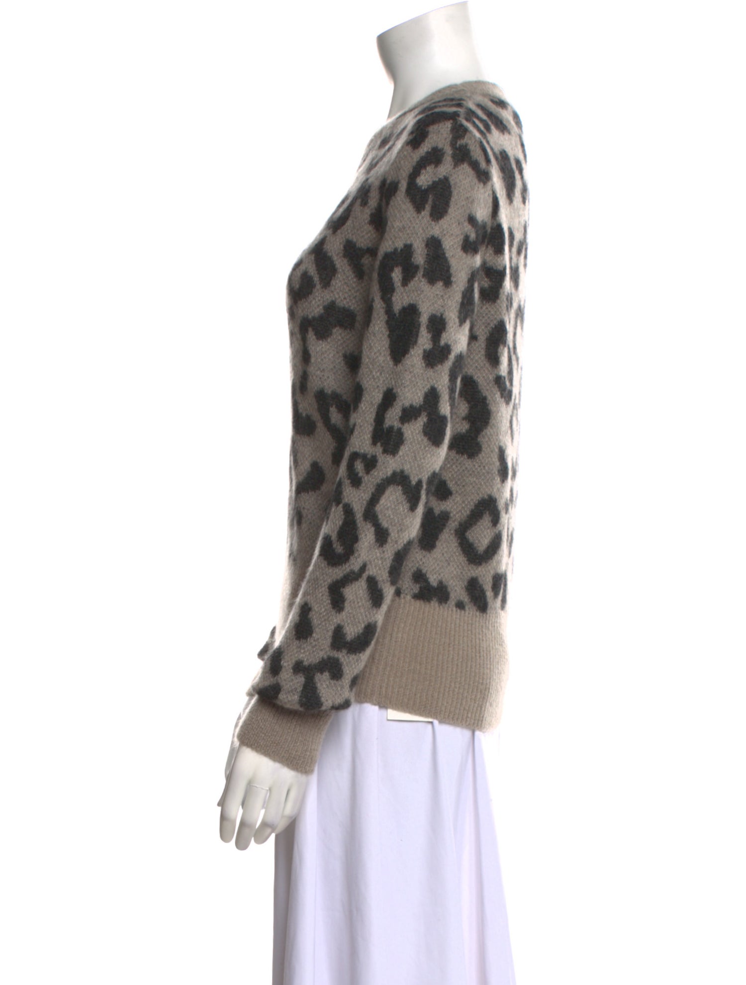 Max Mara Animal Print Crew Neck Sweater w/ Tags
