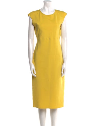 Max Mara Crew Neck Midi Length Dress