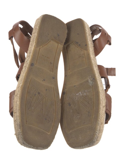 Max Mara Leather Colorblock Pattern Espadrilles