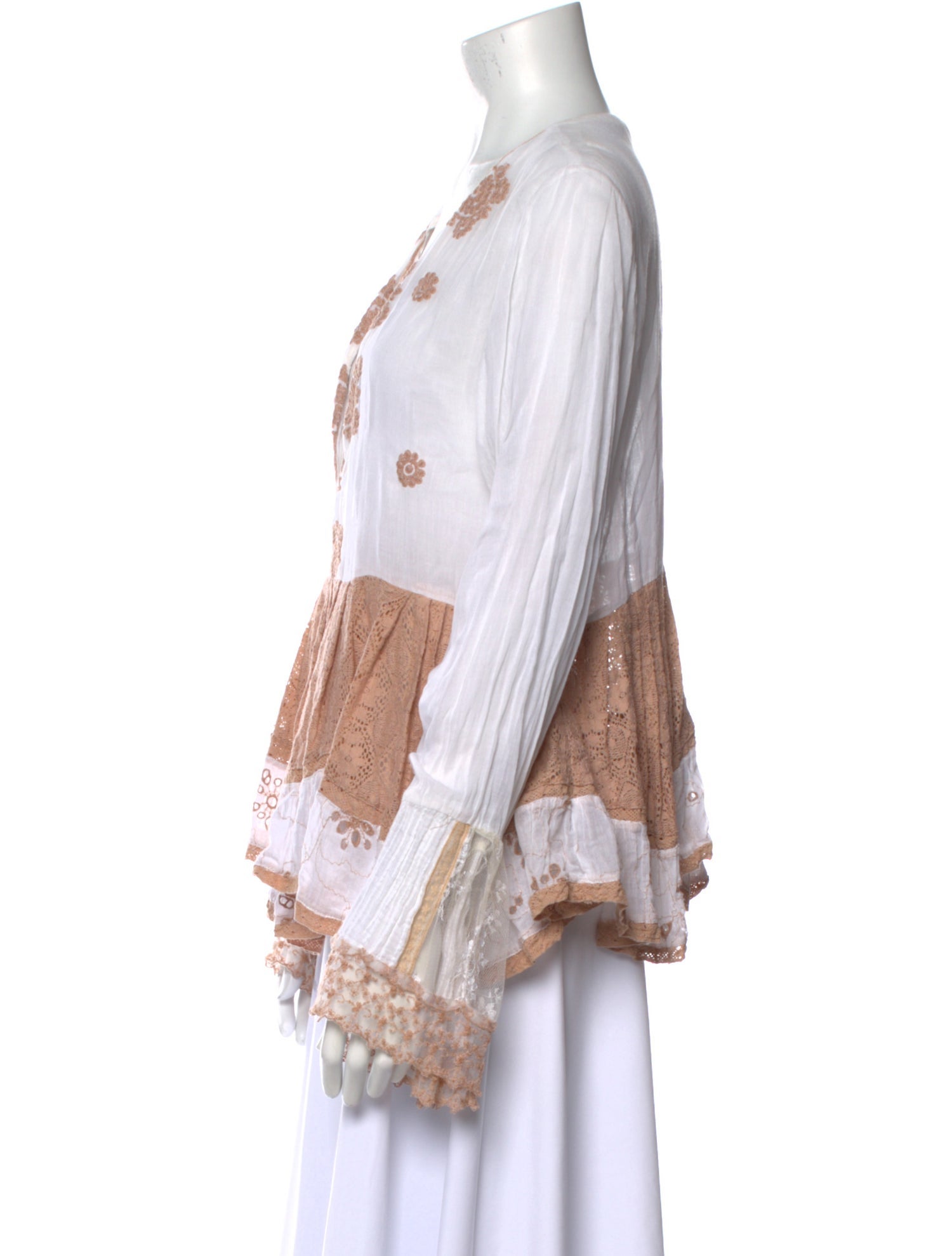 Max Mara Printed V-Neck Blouse