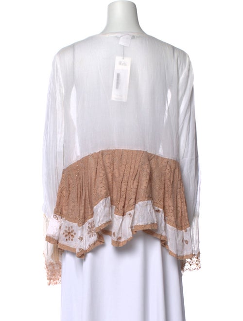 Max Mara Printed V-Neck Blouse