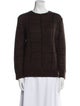Max Mara Mohair Plaid Print Sweater