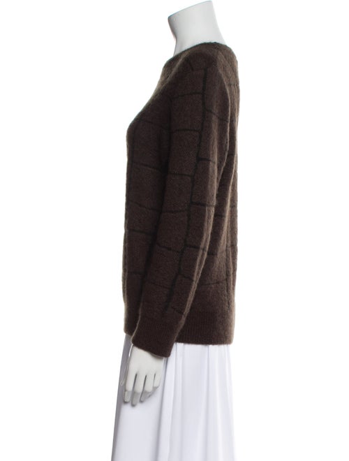 Max Mara Mohair Plaid Print Sweater