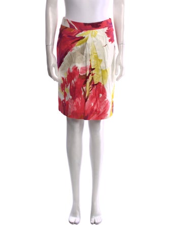 Max Mara Floral Print Knee-Length Skirt