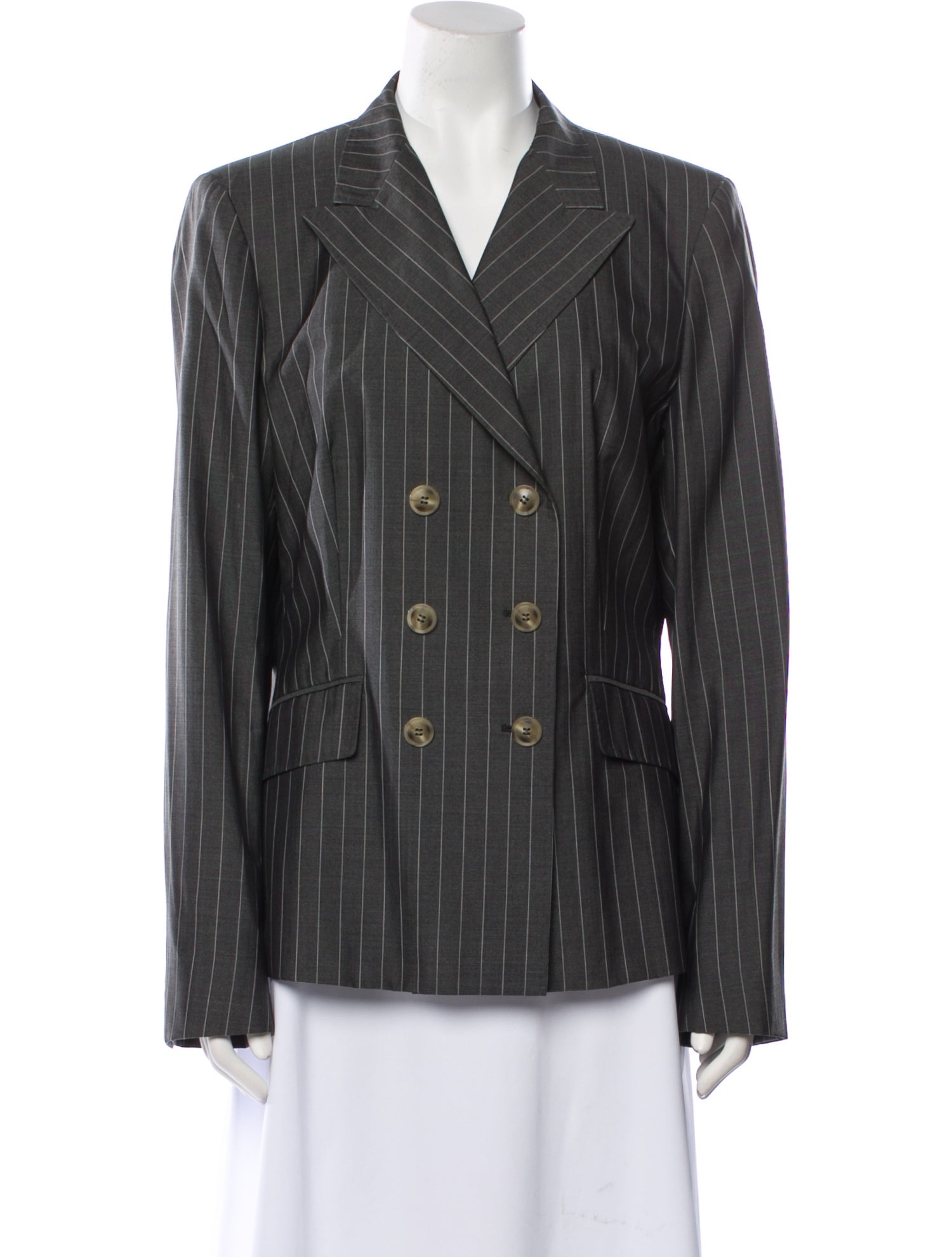 Max Mara Virgin Wool Striped Blazer
