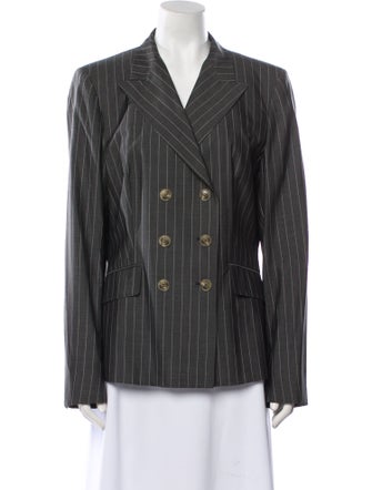 Max Mara Virgin Wool Striped Blazer