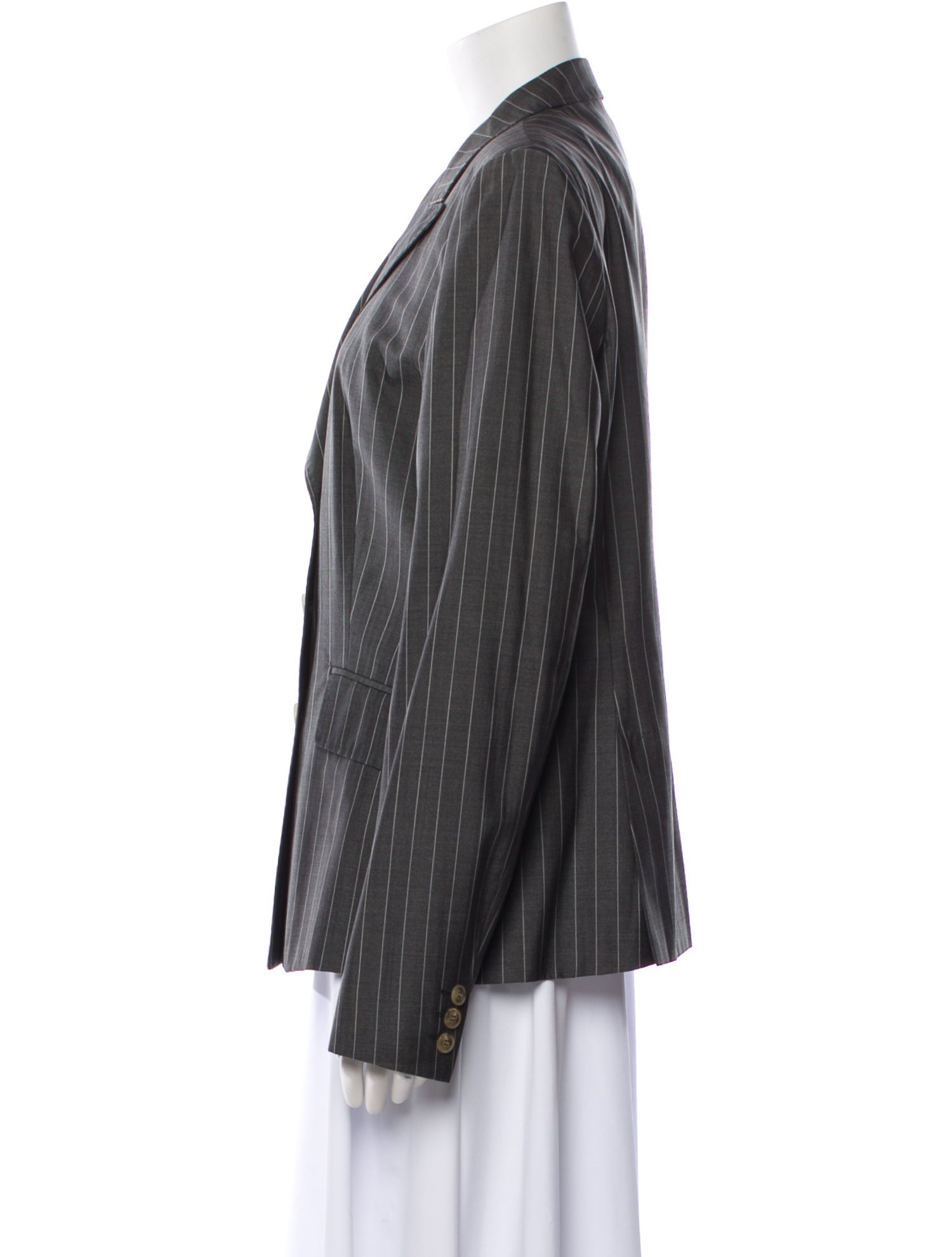 Max Mara Virgin Wool Striped Blazer