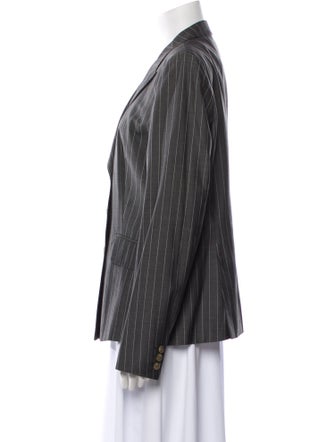 Max Mara Virgin Wool Striped Blazer