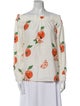 Max Mara Floral Print Off-The-Shoulder Blouse