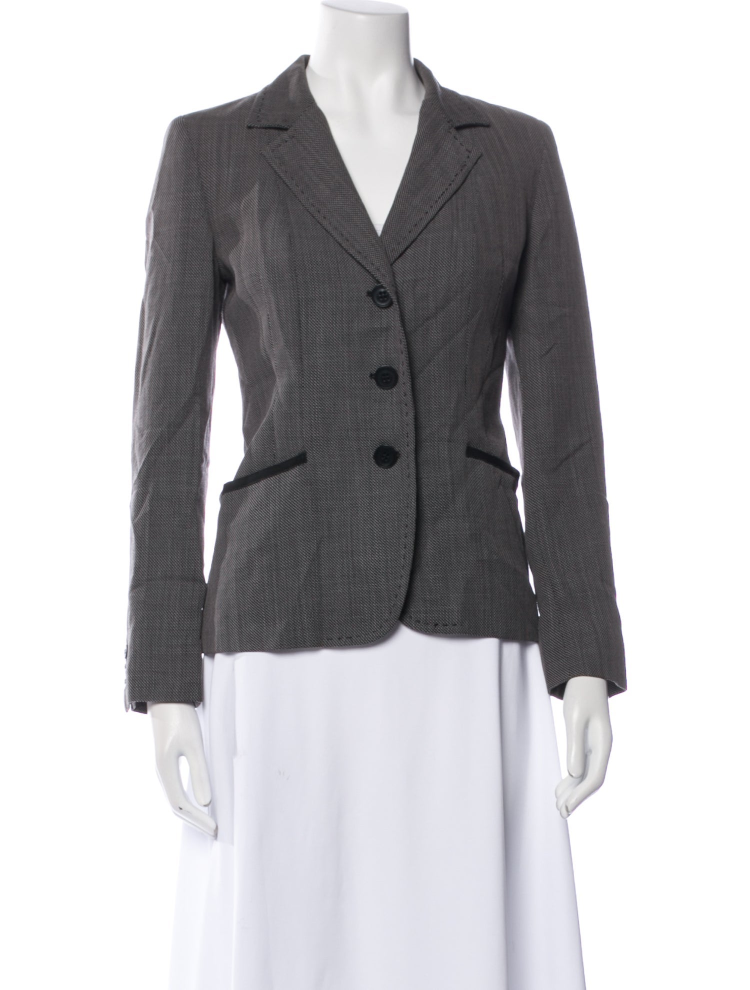 Max Mara Virgin Wool Striped Blazer