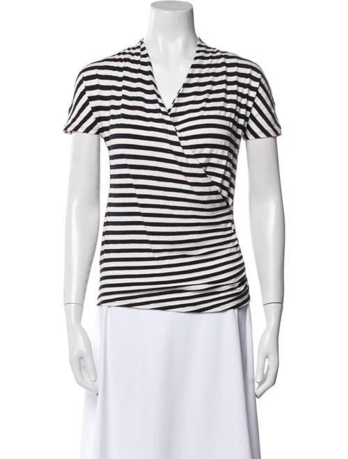 Max Mara Striped V-Neck T-Shirt