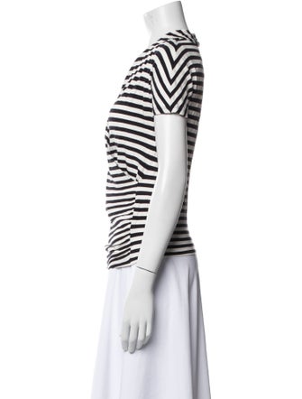 Max Mara Striped V-Neck T-Shirt