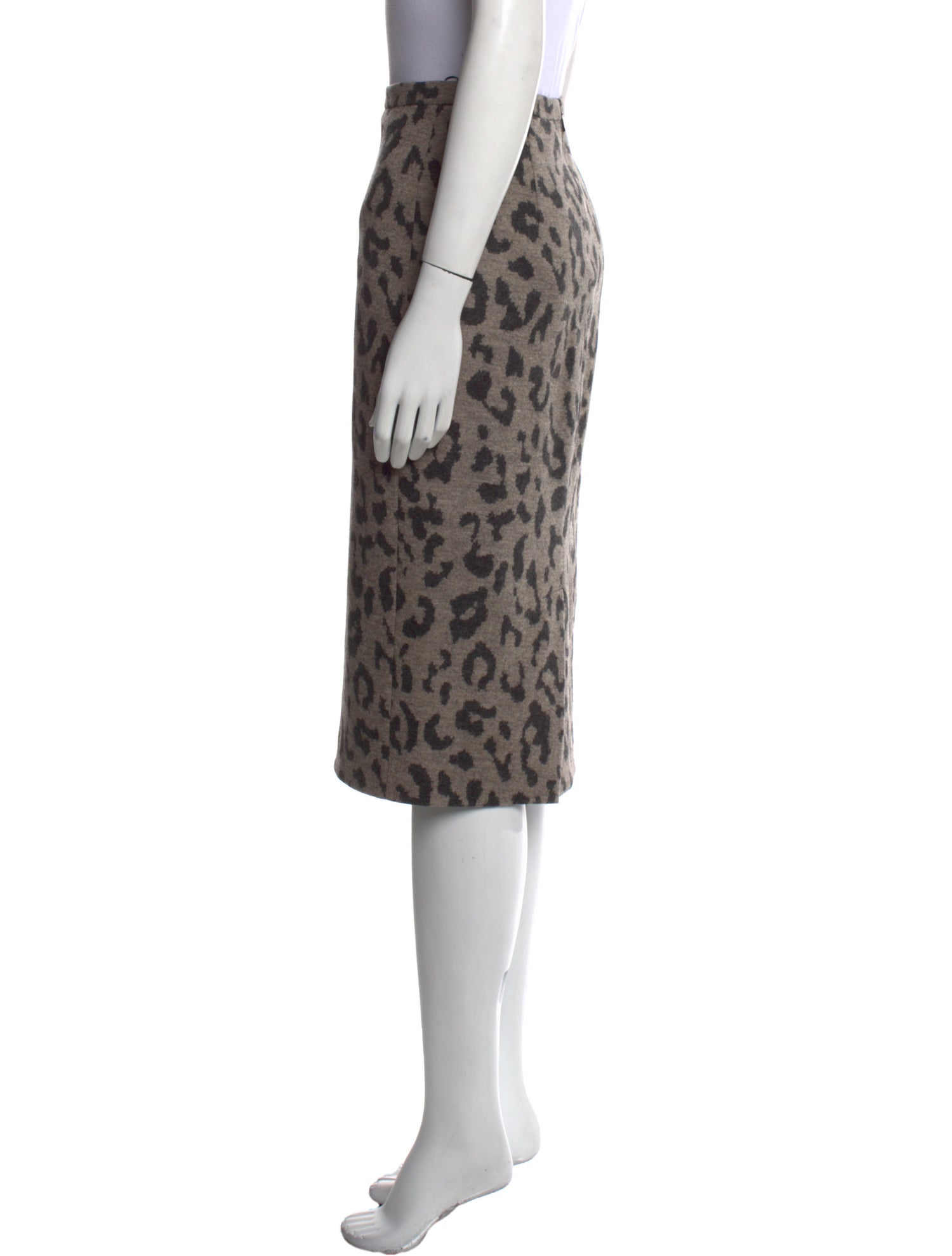 Max Mara Virgin Wool Knee-Length Skirt