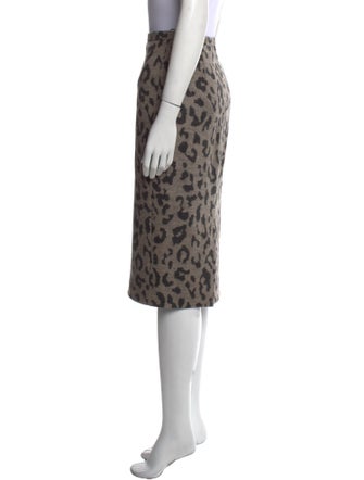 Max Mara Virgin Wool Knee-Length Skirt