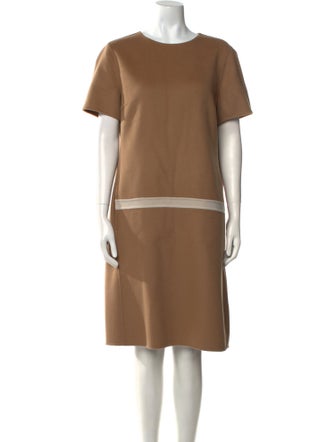 Max Mara Crew Neck Midi Length Dress