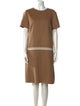 Max Mara Crew Neck Midi Length Dress