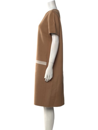 Max Mara Crew Neck Midi Length Dress