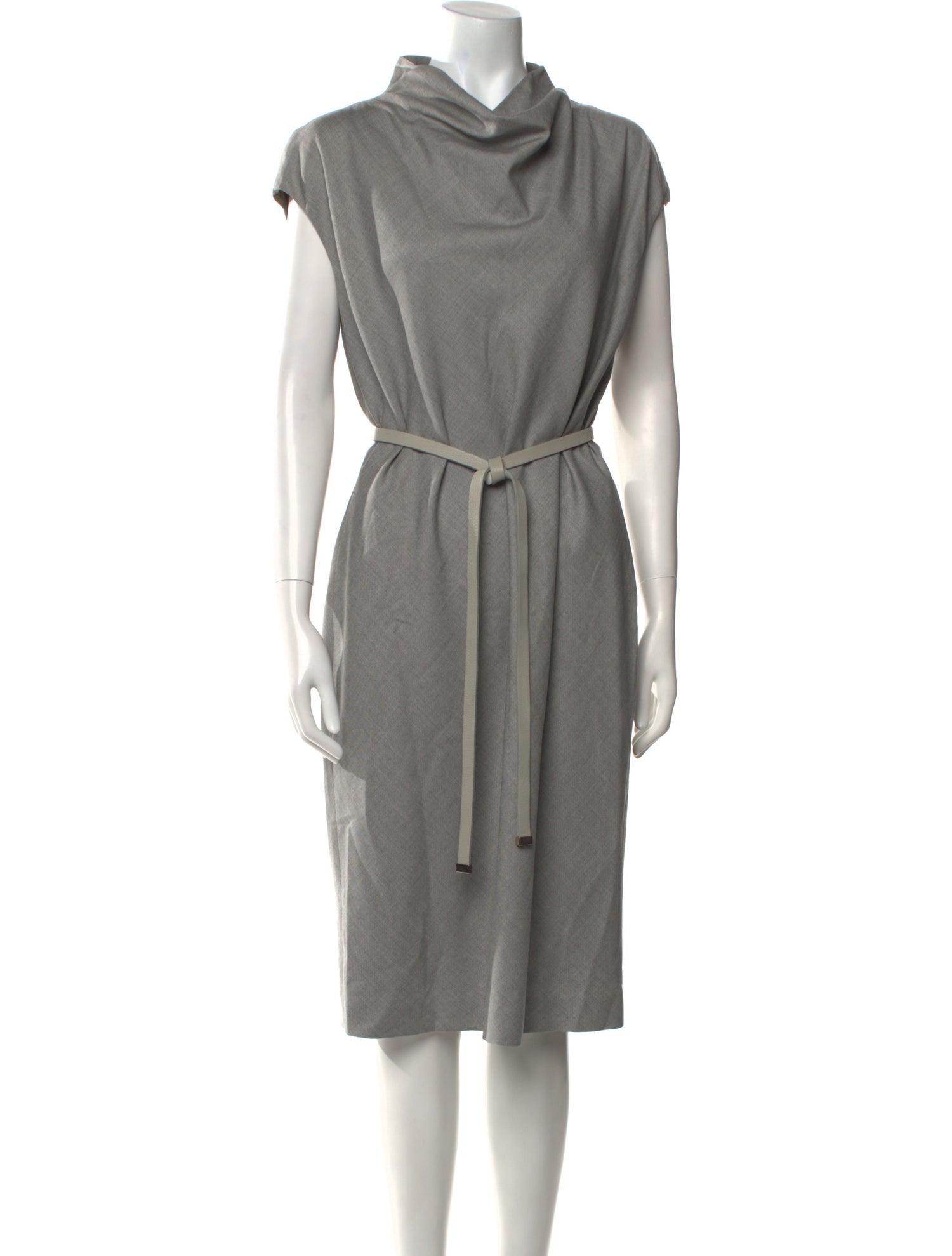Max Mara Cowl Neck Midi Length Dress