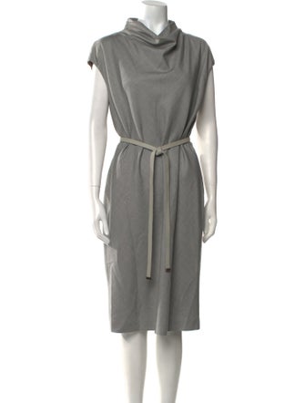 Max Mara Cowl Neck Midi Length Dress