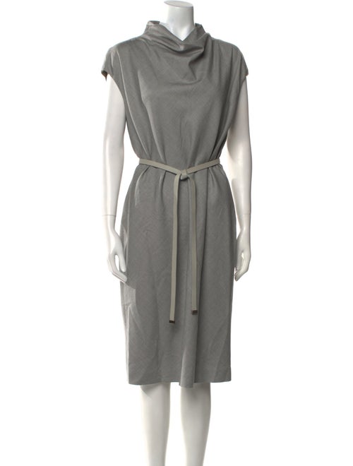 Max Mara Cowl Neck Midi Length Dress