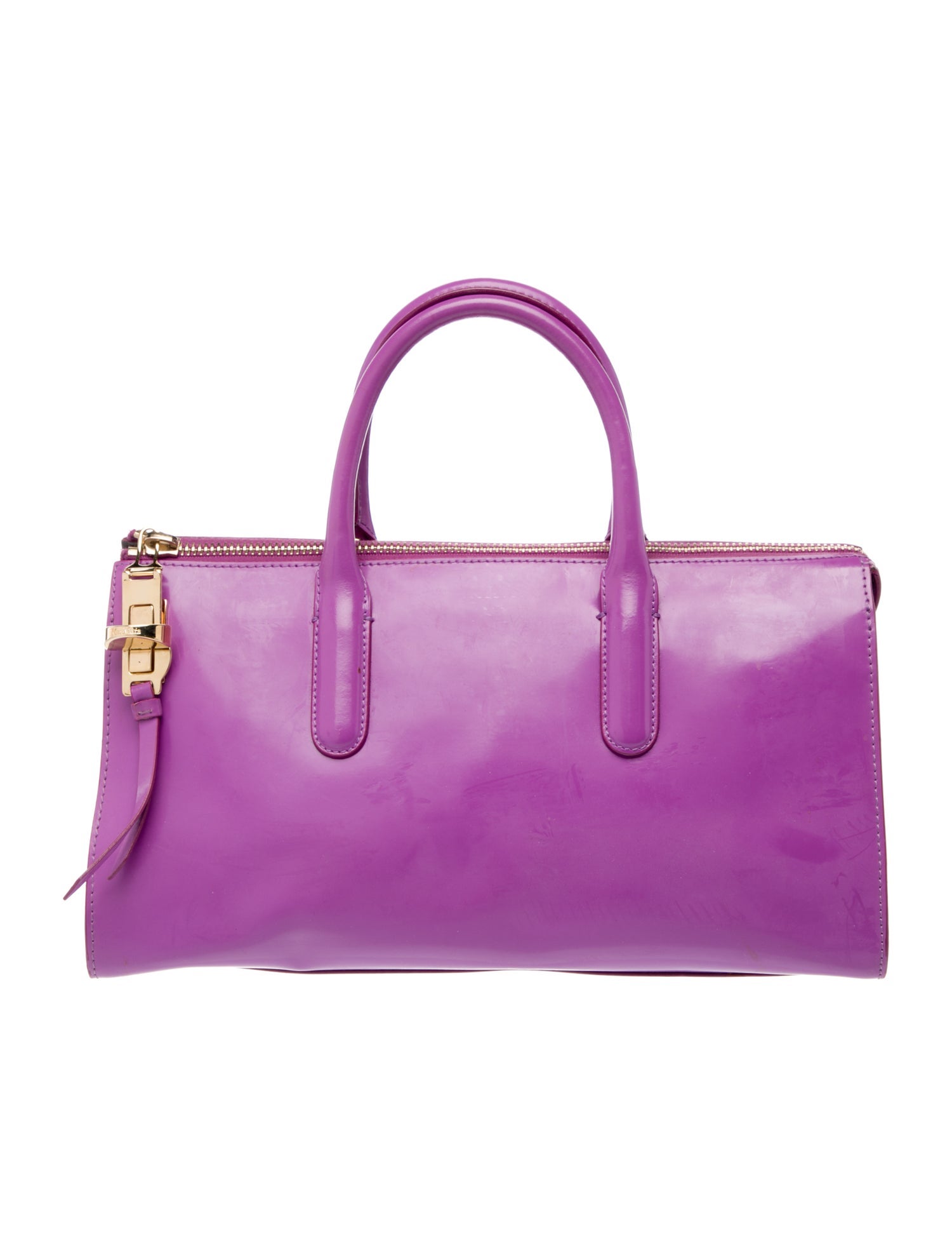 Max Mara Patent Leather Top Handle Bag
