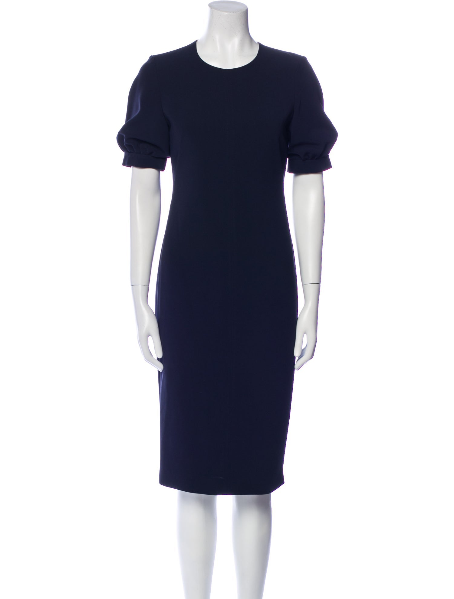 Max Mara Studio Crew Neck Midi Length Dress