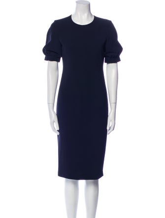 Max Mara Studio Crew Neck Midi Length Dress
