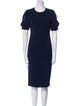 Max Mara Studio Crew Neck Midi Length Dress