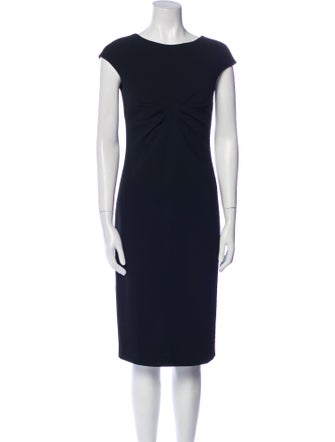 Max Mara Studio Bateau Neckline Midi Length Dress