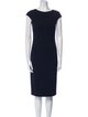 Max Mara Studio Bateau Neckline Midi Length Dress
