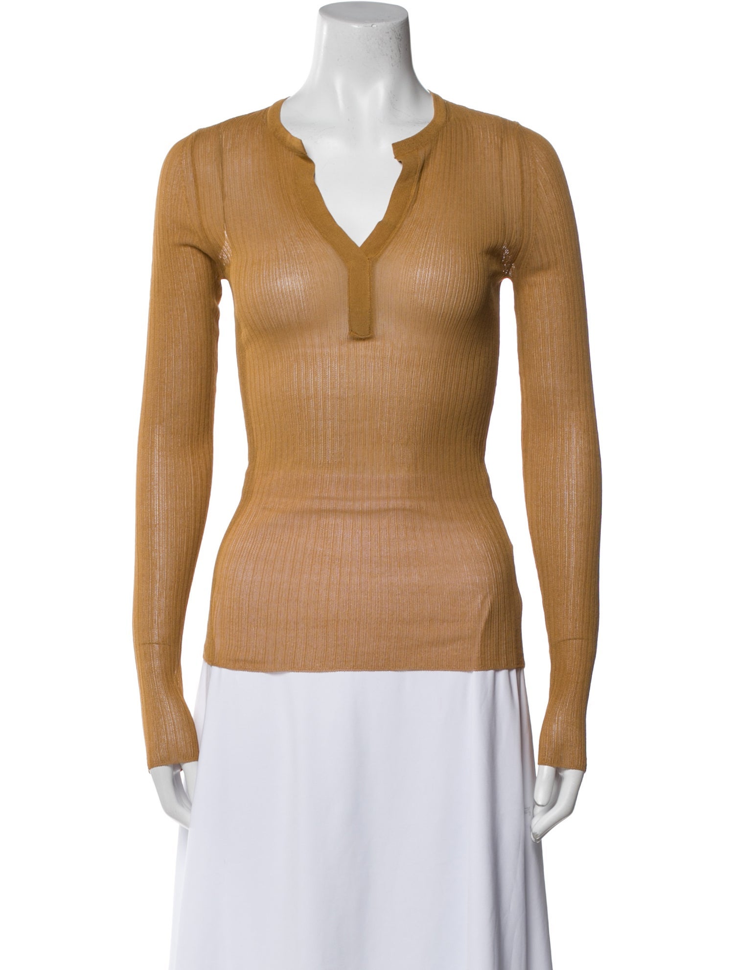 Max Mara V-Neck Long Sleeve Top