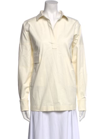 Max Mara Long Sleeve Button-Up Top