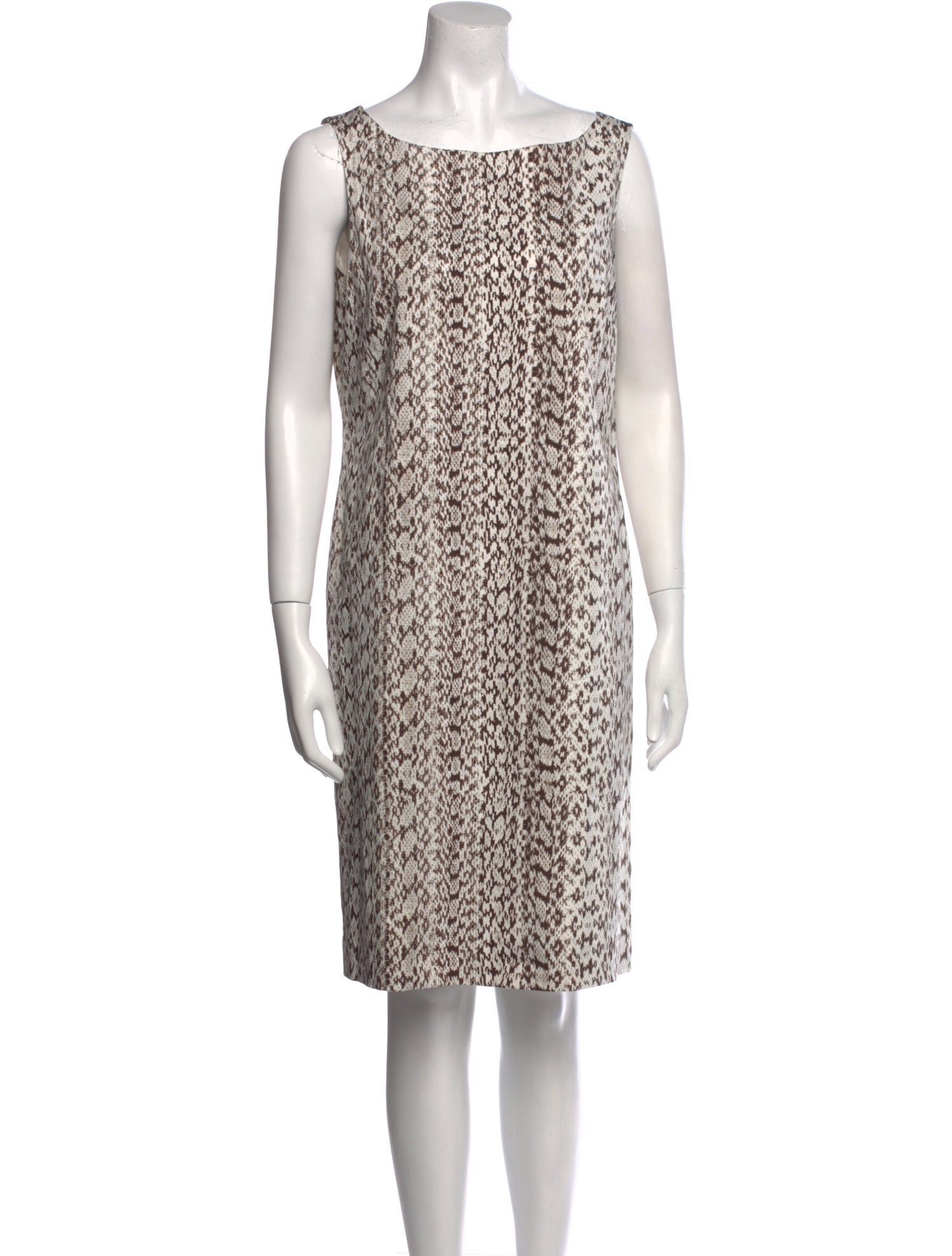 Max Mara Animal Print Knee-Length Dress